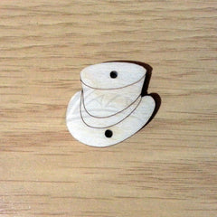 Wood Holiday Top HAT 1" 2-Holes