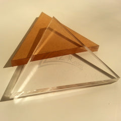 3" x 3" x 1/4" Equilateral Triangle Clear Acrylic Plastic Plexiglass