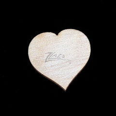 Wooden HEARTS 1" x 1/32" THIN Craft Flat Hard wood Shapes USA MADE! - No Holes
