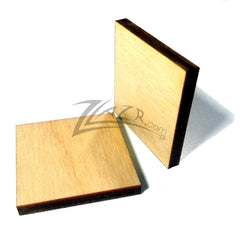 Wood Thick Squares 1" x 1" x 1/4" Craft Tags Flat Hard wood Shapes USA MADE!