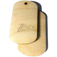 Wooden Dog Tags 2" x 1-1/8" Craft Dog Tags Flat Hard wood Shapes USA MADE!
